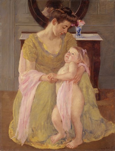 Mother and Child with a Rose Scarf, c.1908 by Mary Cassatt
